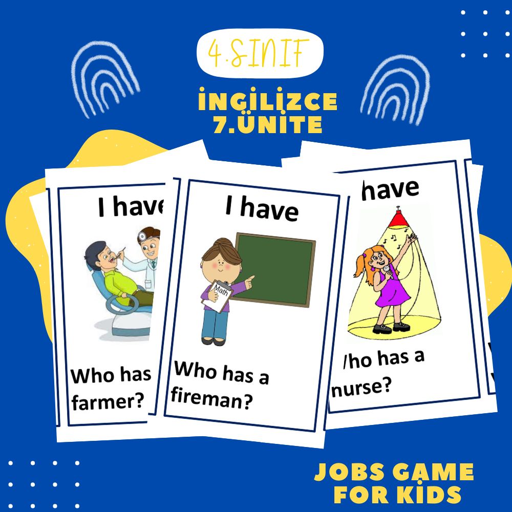 4Sınıf İngilizce 7Ünite Meslekler Oyunu - paylasogretkazan.com